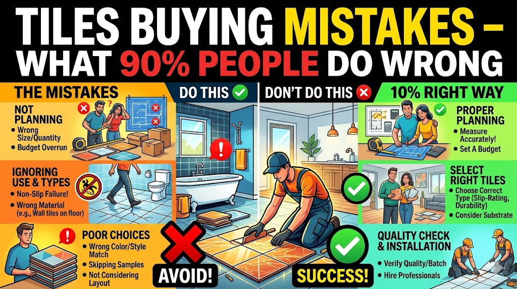 Tiles Buying Mistakes – What 90% People Do Wrong